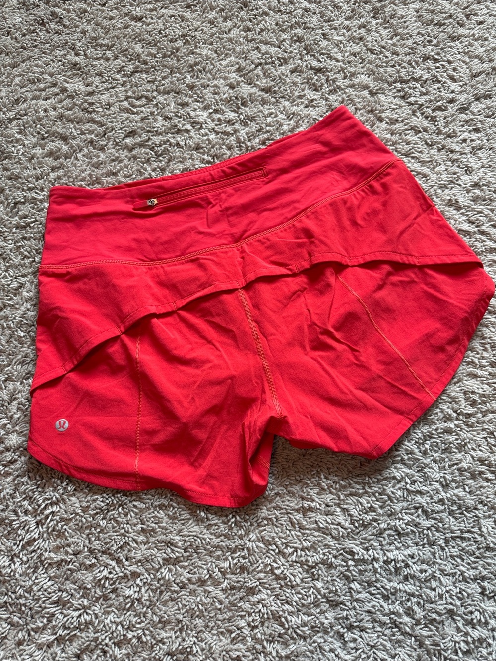 Lululemon Red Speed Up Shorts - Picture 2 of 5